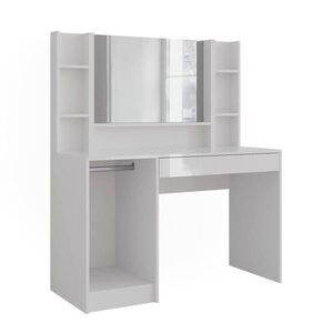 Vicco TOALETNÝ STOLÍK Sherry, biely/Biely vysoký lesk, 119.8 cm so zrkadlom vyobraziť