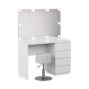 Vicco TOALETNÝ STOLÍK Viktoria biely 110 cm so zrkadlom, stoličkou a LED osvetlením vyobraziť
