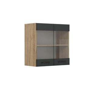 Vicco KUCHYNSKÁ SKLENENÁ SKRINKA R-Line Antracitový vidiecky dom 60 cm vyobraziť