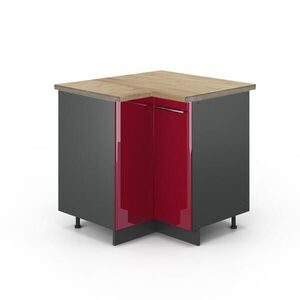 Vicco ROHOVÁ SPODNÁ SKRINKA Fame-Line Bordeaux vysoký lesk 80.5 cm , AP Oak vyobraziť