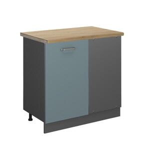 Vicco ROHOVÁ SPODNÁ SKRINKA R-Line Modrošedá 86 cm , AP Oak vyobraziť