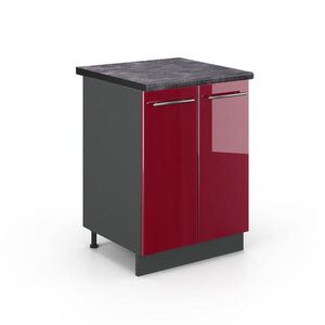 Vicco KUCHYNSKÁ SPODNÁ SKRINKA Fame-Line Bordeaux vysoký lesk 60 cm , AP Antracit vyobraziť