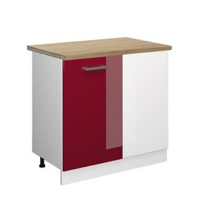 Vicco ROHOVÁ SPODNÁ SKRINKA R-Line Červený vysoký lesk 86 cm , AP Oak vyobraziť