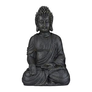Relaxdays SOŠKA Tmavosivá Buddha v sede polyresin odolná voči poveternostným vplyvom 40 cm vyobraziť