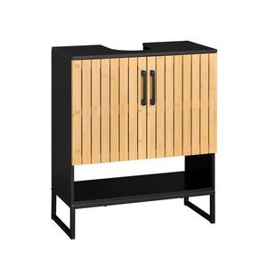 SoBuy MOBILNÝ sottolavabo s 2 dvierkami Bamboo 60x30x70cm Moderný vyobraziť