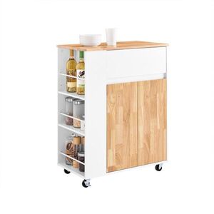 SoBuy KUCHYNSKÝ vozík s 1 zásuvkou Biela 70x40x90cm Severský vyobraziť