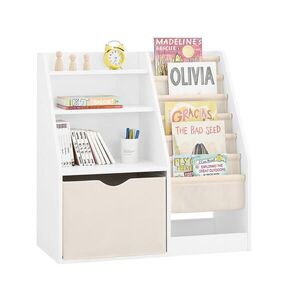 SoBuy LIBRERIA BAMBINI s jednou zásuvkou Biela 80x40x80cm Moderný vyobraziť