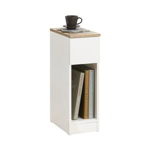 SoBuy NOČNÝ stolík s jednou zásuvkou Biela 35x20x60cm Minimalistický vyobraziť