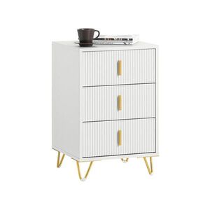 SoBuy COMODINO s tromi zásuvkami Biela 40x36x63cm Moderný vyobraziť