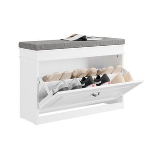 SoBuy BOTNÍK s lavicou Biela 75x24x51cm Klasická vyobraziť