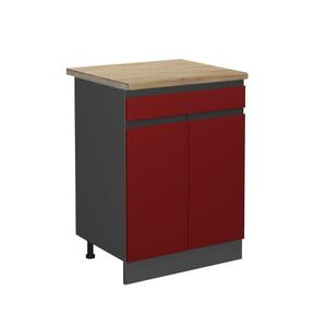 Vicco KUCHYNSKÁ SPODNÁ SKRINKA R-Line Červená 60 cm , AP Oak vyobraziť