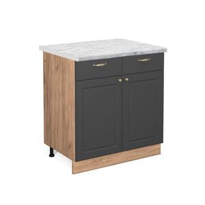 Vicco KUCHYNSKÁ SPODNÁ SKRINKA Fame-Line Antracitové zlato 80 cm , AP Marble vyobraziť