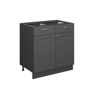 Vicco KUCHYNSKÁ SPODNÁ SKRINKA Fame-Line Antracitovo-zlatý vidiecky dom 80 cm , AP Oak vyobraziť