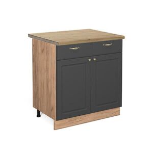 Vicco KUCHYNSKÁ SPODNÁ SKRINKA Fame-Line Antracitové zlato 80 cm , AP Oak vyobraziť