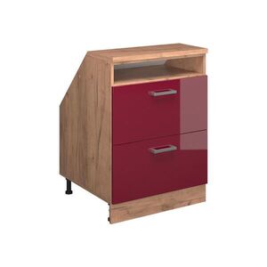 Vicco ŠIKMÁ SKRIŇA Rion Červený vysoký lesk 60 x 81.6 cm s 2 zásuvkami, korpus skrine hĺbka 60 cm vyobraziť