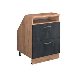 Vicco ŠIKMÁ SKRIŇA Rion Čierny betón 60 x 81.6 cm s 2 zásuvkami, korpus skrine hĺbka 60 cm vyobraziť