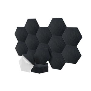 Relaxdays PANEL Čierny 36-dielny-set samolepiaci vyobraziť