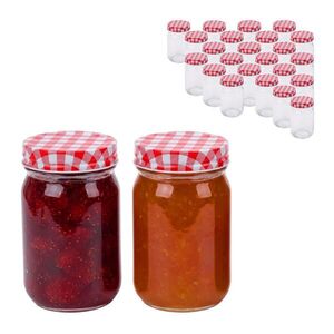 Relaxdays POHÁRE Transparentné červená biela 25-dielna-súprava 400 ml vyobraziť