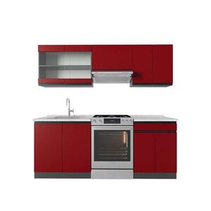 Vicco KUCHYNSKÝ KÚT R-Line Červená/antracitová 200 cm , AP Marble vyobraziť