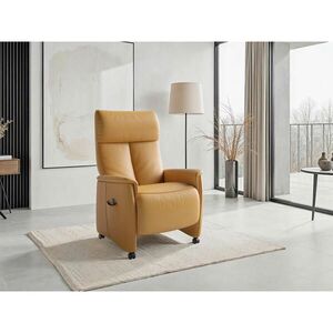 Sit & More RELAXAČNÉ KRESLO, koža, kari žltá vyobraziť