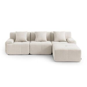 MILYsofa ROHOVÁ sedačka chenille slonovinová biela vyobraziť