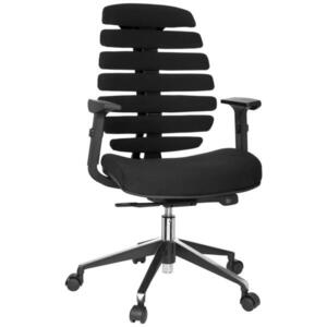 MID.YOU OTOČNÁ STOLIČKA, plochá tkanina, čierna vyobraziť