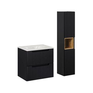 Petits-meubles KÚPEĽŇOVÝ NÁBYTOK 60cm Riva 2-dielna súprava Čierna vyobraziť