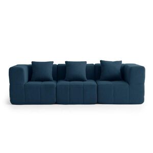 MILYsofa 3-MIESTNA pohovka bouclé tkanina tmavomodrá vyobraziť