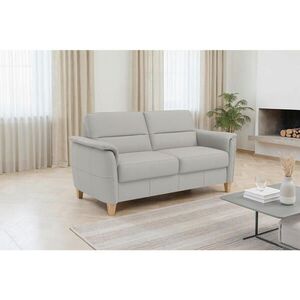 Sit & More TROJMIESTNA POHOVKA, svetlosivá, pravá koža vyobraziť