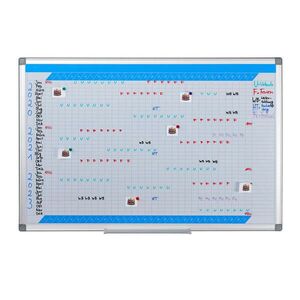 Relaxdays WHITEBOARD biela strieborná magnetická ročný plánovač 60x90 cm vyobraziť