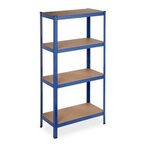 Relaxdays REGÁL Modrý oceľ MDF 4 police 280 kg vyobraziť
