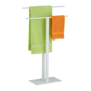 Relaxdays STOJAN Biely na uteráky 2-ramenný kov 82 cm vyobraziť