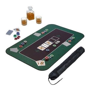 Relaxdays PODLOŽKA Zelená na poker 100x60 cm protišmyková vyobraziť