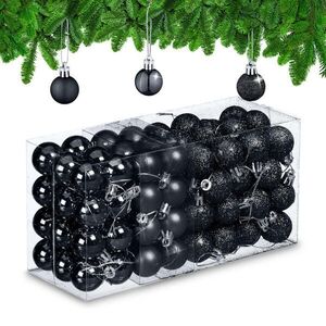 Relaxdays GULE Čierna 96-dielny-set plast 4x3 cm vyobraziť