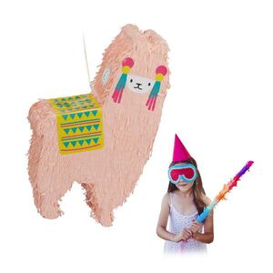 Relaxdays PINATA Lososová lama papier vyobraziť