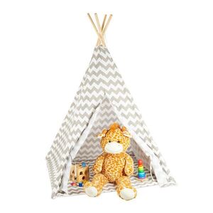Relaxdays STAN biela sivá detské tipi vyobraziť