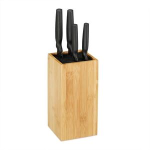Relaxdays BLOK NA NOŽE Prírodný bambus prázdny pre 6 nožov 24x12 cm vyobraziť
