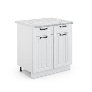 Vicco KUCHYNSKÁ SPODNÁ SKRINKA Fame-Line Biely vidiecky dom 80 cm , AP Marble vyobraziť