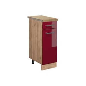 Vicco KUCHYNSKÁ SPODNÁ SKRINKA R-Line Červený vysoký lesk 30 cm , AP Oak vyobraziť