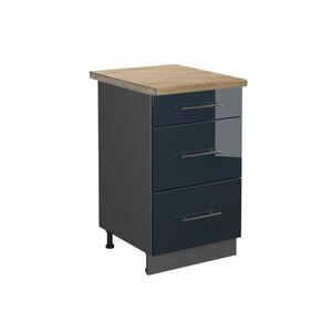 Vicco KUCHYNSKÁ SPODNÁ SKRINKA Fame-Line Tmavo modrá vysoký lesk 50 cm , AP Oak vyobraziť