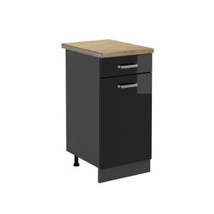 Vicco KUCHYNSKÁ SPODNÁ SKRINKA R-Line Čierny vysoký lesk 40 cm , AP Oak vyobraziť