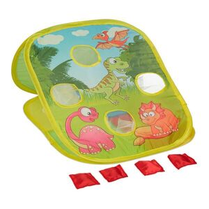 Relaxdays HRA Viacfarebná Dino Pop-Up s vrecúškami 5-dielna sada vyobraziť