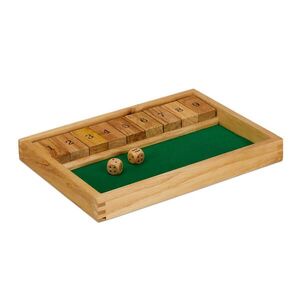 Relaxdays HRA Prírodná drevo 9 klapiek 2 kocky vyobraziť