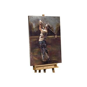 KUNSTLOFT KOVOVÝ OBRAZ 75/100 cm, športový motív, hnedý vyobraziť