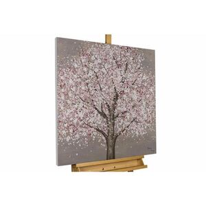 KUNSTLOFT RUČNE MAĽOVANÝ AKRYLOVÝ OBRAZ 80/80 cm, biely, prírodný a botanický motív vyobraziť