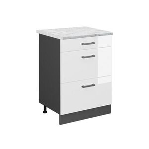 Vicco KUCHYNSKÁ SPODNÁ SKRINKA R-Line Biely vysoký lesk 60 cm AP mramor vyobraziť