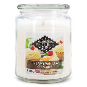 VOŇAVÁ SVIEČKA Viacfarebná Creamy Vanilla Cupcake sklo 100 h vyobraziť