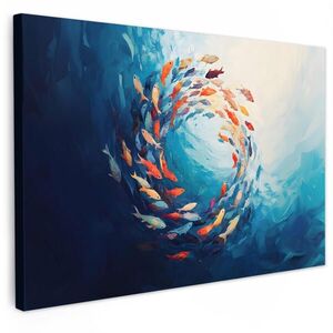 MuchoWow OBRAZ NA PLÁTNE More - ryby - farebné - dynamické 60x40 cm vyobraziť