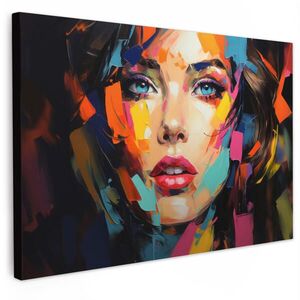 MuchoWow OBRAZ NA PLÁTNE Žena - Portrét - Farebné - Umenie 90x60 cm vyobraziť