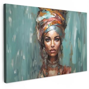 MuchoWow OBRAZ NA PLÁTNE Žena - Umenie - Šperky - Portrét 120x80 cm vyobraziť
